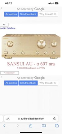 SANSUI 607NRA vàng gold