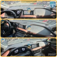 [Santafe đời 2020 đến 2024] Thảm taplo ô tô da cacbon,da vân gỗ,và tuyết nhung 3 lớp dày 1cm chống nắng cao cấp mới nhất