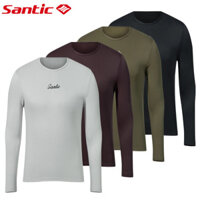Santic Nam Đi Xe Đạp Jersey Mùa Đông Giữ Ấm Độ Đàn Hồi Cao Dài Tay Xe Đạp Thể Thao Quần Lót Áo