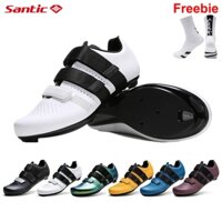 Santic Nam Giày Đi Xe Đạp Đường Cleats Đế Nylon Thoáng Khí Tương Thích Với Giày Thể Thao Xe Đạp SPD-SL