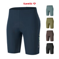 Santic Quần đùi đi xe đạp xe đạp nam quần short mút chống sốc Pad 5 giờ phản quang logo quần đùi đạp xe quần MTB xe đạp