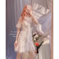SẴN🖤Váy tiểu thư ren lưới ngắn sang chảnh|Đầm ôm body dự tiệc đuôi cá quyến rũ|Đầm ulzzang trễ vai da  ྇ ་