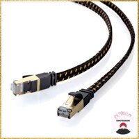 Sanwa Supply CAT8 Mesh Flat LAN Cable - Gigabit Ethernet RJ45 Connector with Snagless Design (Various Lengths Available)