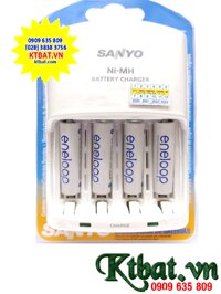 Sanyo Battery Charger NC-MQN06U, including 04 Eneloop AAA750mAh 1.2v Rechargeable Batteries