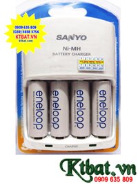 Sanyo Battery Charger NC-MQN06U, including 04 Eneloop AA1900mAh 1.2v Rechargeable Batteries