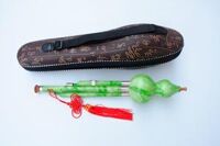 Sáo bầu nạm ngọc 2 bè có bao da