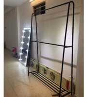 Sào chữ A  2 tầng vàng và đen FREE SHIP RẺ  dùng treo quần áo tĩnh điện chắc chắn - manocanh 09