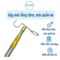 Sào Gậy Bẫy Chim, Phơi đồ 3M,4M,5M,6M,7M inox 304 móc phơi quần áo,treo lồng chim ,.. siêu tiện lợi (Gậy + Móc phơi đồ)