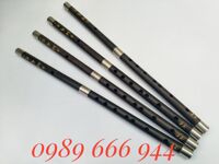 Sáo gỗ Mun khớp nối inox