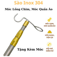 Sào Inox 304 Bẫy Chim, Treo Lồng Chim Đủ Cỡ 3m 4m 5m 6m 7m dày 1mm Tặng Kèm Móc.....