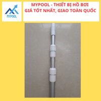 Sào nhôm hồ bơi 3m, có 3 khấc, mỗi khấc 1m, có thể rút ra kéo vào từ 1-3m, cán vợt bể bơi, sào nhôm hồ bơi, sào nhôm 3m