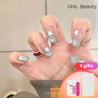 Sao Pháp mắt mèo tươi móng giả, miếng dán móng tay