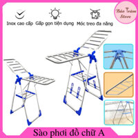 Sào phơi đồ chữ A, chất liệu inox siêu bền, có thể gấp gọn khi không sử dụng, thanh treo thông minh phơi được nhiều loại
