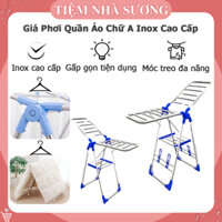 Sào Phơi Đồ Chữ A, Sào Inox Cao Cấp Kèm Phơi Giày Tiện Dụng, Điều Chỉnh Độ Cao, Gấp Gọn Khi Không Sử Dụng