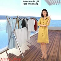 Sào phơi đồ, Giàn treo quần áo, Cây Giá Xào chữ X Inox cao cấp HICHIIWA - Xếp mở đa năng