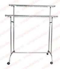 Sào phơi đồ inox 2 tầng có móc khoen Đại Thành