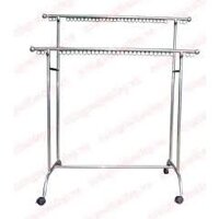 Sào phơi đồ inox 2 tầng có móc khoen - Nội Thất Quang Đức