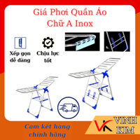 Sào phơi đồ, quần áo, chữ A inox cao cấp, kiểu dáng Hàn Quốc, chịu lực tốt bền, xếp gọn dễ dàng, phù hợp mọi không gian