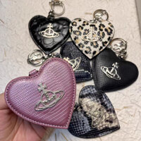 Sao Thổ Túi Tình Yêu Mặt Dây Chuyền Móc Khóa Nữ Hoàng Mẹ Tây Retro Da Bò Handmade Mặt Dây Chuyền vw Móc Khóa