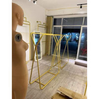 Sào Treo Quần Áo Đôi Dành Cho Shop Thời Trang Hiện Đại, Kiểu X Tròn Cao 1m4 x 1m4 - Sắt + Sơn Tĩnh Điện