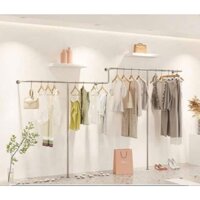 Sào Treo Quần Áo Gắn Tường INOX Thiết Kế Có Chân Trụ