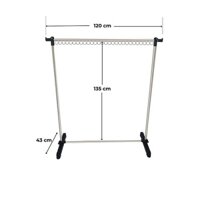 Sào treo quần áo inox F25 - lắp ghép - xếp gọn - loại đơn khoen - Vininox