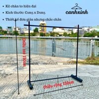 Sào/Giá/Kệ Sắt Sơn Vàng/Đen Treo Quần Áo Chân To Góc T 1m5x1m5
