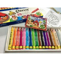 Sáp bút tô màu queen 12 màu và 18 màu - 12 màu