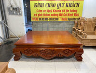 Sập chân quỳ dạ cá đục 3 bông 1m8x2m2 ( gỗ hương đỏ nam phi)