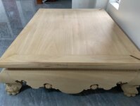 Sập chân quỳ tam diện gỗ gụ yếm trơn cổ liền