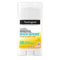 Sáp chống nắng Neutrogena Purescreen+ Mineral Beach Defense On-The-Go Body Stick Sunscreen SPF 50 | 42g