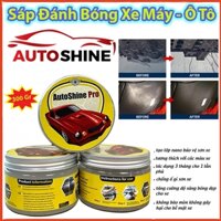 Sáp Chuyên Đánh Bóng Xe Máy, Ô Tô AUTOSHINE PRO 300g Phủ Ceramic Wax Làm Bóng Xe - Đánh Sạch Vết Xước Tặng Mút Khăn