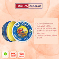 Sáp dầu bôi ấm ngực hữu cơ BADGER organic Chest Rub balm - giảm ho nghẹt mũi cho em bé, trẻ sơ sinh từ 6 tháng