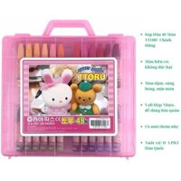 Sáp dầu TToru 48 màu Hộp Nhựa, Turu Oil Pastel set 48 Colors [HỌA PHẨM GÒ VẤP]