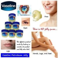 SÁP DƯỠNG ẨM VASELINE PURE PETROLEUM JELLY ORIGINAL HŨ TO 49gr [bonus]