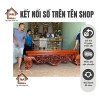 Sập gỗ gụ Nam Phi đục ba bông kênh bong cực đẹp