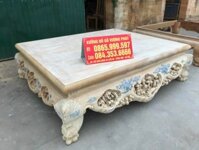 sập gụ đục 3 bông