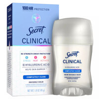 Sáp khử mùi Secret Clinical Strength Invisible Solid - Completely Clean, 45g