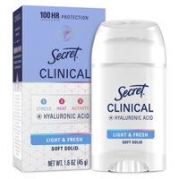 Sáp khử mùi Secret Clinical Strength Soft Solid - Light & Fresh, 45g