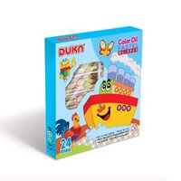 Sáp Màu - Bút Sáp Dầu 24 Màu - Hộp Giấy NO.3924