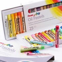 Sáp Màu Dầu Pentel Oil Pastel 25 màu PHN-25  Màu Sắc Tươi Sáng  An Toàn Không Độc Hại