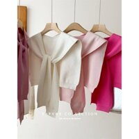 Sáp mềm mại bằng len, khăn choàng nhỏ dệt kim, xuân thu hè Internet phòng máy lạnh nổi tiếng, cổ giả thắt nút đa năng