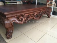 Sập Ngũ Phúc Lối Cổ 1m6 x 2m Gỗ Gụ Hàng Đánh Chay ( A Hoàn Vĩnh Phúc)
