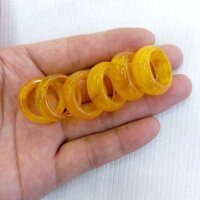 Sáp Ong Hổ Phách Vàng Hổ Phách Nhẫn Nam Nữ Phong Cách Với Huỳnh Quang Nổi Muối Nước Vàng Sáp Ong Dầu Gà Rồng Vàng Tăng Cường Hương Thơm Máu Po 1.7