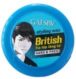 Sáp tạo kiểu tóc lãng tử cho nam giới Gatsby British Styling Wax Hard & Free 75g (Indonesia)