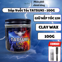 Sáp tạo kiểu tóc nam cao cấp TATSUKI , lọ thủy tinh cao cấp , siêu giữ nếp ,100g.