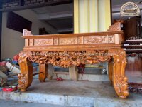 Sập Thờ Đục Đào Điểu Gỗ Gụ Cỡ Đại 2m17 Cao 1m27 Sâu 107 ( Chị Linh, Hải Phòng )