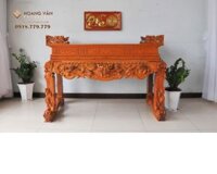 Sập Thờ Gỗ Gõ Họa Tiết Rồng STG003