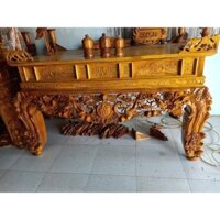 sập thờ gỗ mít nam phi giá xưởng sản xuất bàn+ tủ giá xưởng kích thước 197x117x97cm  chân 16cm chuyên sản xuất bàn thờ