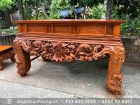 Sập thờ mai điểu gỗ gụ sơn màu giả cổ (Chú Linh – Bắc Giang)